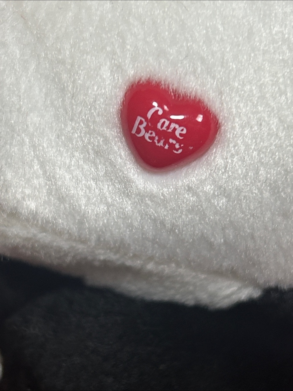 RARE Care Bears Cousin Polite Panda beanie White Black with Pink Rose Accent 8” - Picture 4 of 11